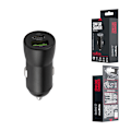 Miniatyrbild 6 av 6: Maxlife MXCC-04 PD QC Billaddare 1x USB-C 1x USB 20W, Svart