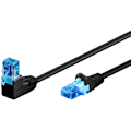 Miniatyrbillede 2 af 5: Goobay Patchkabel CAT 6A, 1x 90° vinklet, U/UTP, sort kobberbeklædt