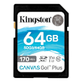 Miniatyrbillede 1 af 3: Kingston 64GB SDXC Canvas Go Plus 170R C10 UHS-I U3 V30
