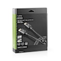 Miniatyrbillede 9 af 9: Nedis High Speed ​​HDMI ™ kabel med Ethernet | HDMI™ Stik | HDMI™ Stik | 4K@60Hz | ARC | 18 Gbps | 5.00 m | Runde | Bomuld | Grå / Gun Metal Grå | Cov