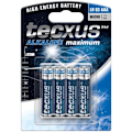 Miniatyrbillede 1 af 3: tecxus LR03/AAA (Micro) batteri, 4 stk. blister alkaline mangan batteri, 1,5 V