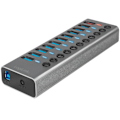 Pikkukuva 2 / 9: LogiLink USB-hub 10+1-port med separata På/Av-knappar USB 3.2 Gen 1