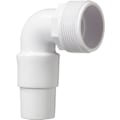 Miniatyrbild 2 av 2: Böjd slangstuss i vit plast, 1 1/2", för slangar med Ø32/Ø38