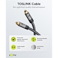 Pikkukuva 4 / 8: Goobay TOSLINK-kaapeli, 2 m, Sharkskin Grey Toslink-liitin > Toslink-liitin