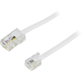 Miniatyrbild 1 av 11: Deltaco Modular cable, 8P4C to 6P4C(RJ11), 2 m, white