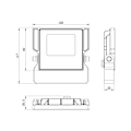 Miniatyrbillede 6 af 7: Forever Light ASPIRE - LED-Strålkastare, 30W, 6000K, 3300lm, 230V