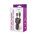 Miniatyrbillede 4 af 4: Setty Biloplader USB-stik med mikro-USB kabel 1 m, 1A, Svart