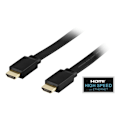 Miniatyrbillede 1 af 3: DELTACO fladt HDMI kabel, HDMI High Speed with Ethernet, HDMI Type A h