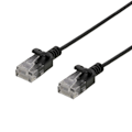 Miniatyrbild 1 av 3: DELTACO Ultra Slim U/UTP Cat.6 patchkabel, 2.6mm, 0,5m, svart