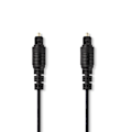 Pikkukuva 2 / 2: Optinen Audiokaapeli | TosLink uros | TosLink uros | 1.00 m | Pyöreä | PVC | Musta | Panta