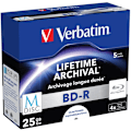 Pikkukuva 1 / 2: Verbatim M-Disc BD-R, 4x, 25GB/200min, 5-pack jewel case