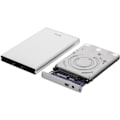 Pikkukuva 4 / 7: DELTACO ulkoinen kotelo 1x2,5" SATA 6Gb/s-kiintolevy, USB3, hopea