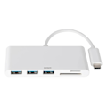 Miniatyrbillede 4 af 7: DELTACO USB 3.1 Gen 1 hub, USB-C, 3USB A, SD/microSD reader, white
