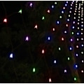 Miniatyrbillede 4 af 7: Net lyskæde, udendørs, 120 x 150 cm, 45 LED, adapter, Multi farvet