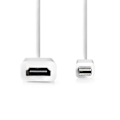 Pikkukuva 3 / 4: Nedis Mini DisplayPort kaapeli | DisplayPort 1.2 | Mini DisplayPort Uros | HDMI™ Ulostulo | 21.6 Gbps | Niklattu | 0.20 m | Pyöreä | PVC | Valkoinen |