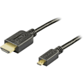 Miniatyrbillede 2 af 3: DELTACO HDMI kabel, HDMI High Speed with Ethernet, HDMI Type A han - H