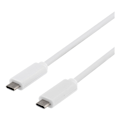 Pikkukuva 2 / 3: DELTACO USB 3.1 -kaapeli, Gen 1, Type C - Type C, 1m, valkoinen