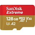 Miniatyrbillede 1 af 3: SANDISK MicroSDXC Extreme 128GB 190MB/s A2 C10 V30 UHS-I U3