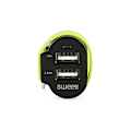 Miniatyrbild 4 av 8: Sweex Billaddare 3-Utgångar 6 A 2 x USB / Micro USB Svart/Grön