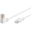 Pikkukuva 2 / 6: Goobay Patchkabel CAT 5e, 1x 90° vinklad, U/UTP, vit, 15 m kopparklädd aluminiumtråd (CCA), 1x RJ45-plugg 90 ° (8P8C)