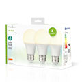 Miniatyrbillede 5 af 6: Nedis LED Pære E27 | A60 | 8.0 W | 806 lm | 2700 K | Varm Hvid | Retro stil | Frosted | 3 stk