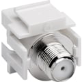 Miniatyrbild 4 av 8: Goobay Keystone-modul, SAT/antenn, slätt infälld montering IEC / koaxialt uttag > F uttag 90 °