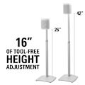 Pikkukuva 3 / 9: SANUS Floor Stand Adjustable One SL Play:1 Play:3 Single White