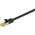 Miniatyrbillede 2 af 7: Goobay RJ45 netværkskabel S/FTP (PiMF), 500 MHz, med CAT 7 råkabel, sort, 10 m LSZH halogenfri kabelkappe, kobber, RJ45-hanstik (CAT 6A)