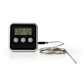 Miniatyrbillede 2 af 11: Nedis Kød Termometer | Alarm / Timer | LCD Display | 0 - 250 °C | Sort / Sølv
