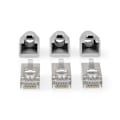 Miniatyrbillede 1 af 7: Nedis RJ45-stik | RJ45 Pass Through | Fast/strenget FTP CAT6 | Lige | Guldplateret | 10 stk. | PVC | Grå / Hvid / Sort | Box