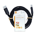 Pikkukuva 4 / 4: Nedis DisplayPort kaapeli | DisplayPort uros | DisplayPort uros | 4K@60Hz | Kullattu | 3.00 m | Pyöreä | PVC | Musta | Label