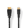 Pikkukuva 1 / 4: Nedis High Speed ​​HDMI ™ Kaapeli Ethernet | HDMI™ liitin | HDMI™ Mini | 4K@30Hz | 10.2 Gbps | 2.00 m | Pyöreä | PVC | Musta | Laatikko