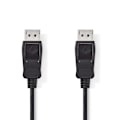 Pikkukuva 1 / 4: Nedis DisplayPort kaapeli | DisplayPort uros | DisplayPort uros | 4K@60Hz | Niklattu | 3.00 m | Pyöreä | PVC | Musta | Laatikko