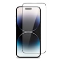 Miniatyrbillede 2 af 2: Hærdet glas skærmbeskytter til iPhone 14 Plus, Sort kant Transparent
