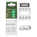 Miniatyrbillede 6 af 11: DELTACO Ultimate Ni-Mh USB laddare med 4 x AAA batterier