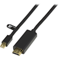 Miniatyrbillede 2 af 3: DELTACO mini DisplayPort til HDMI-monitorkabel <b>med lyd</b>, 20-pin