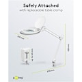 Miniatyrbillede 5 af 10: Goobay LED-luplampe med klemme, 8 W, hvid 650 lm, 127 mm glaslinse, 1,75x forstørrelse, 3 dioptrier
