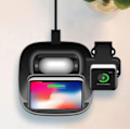 Miniatyrbild 3 av 5: 3-i-1 Qi-Laddningsställ för Airpods, smartphone & smartwatch