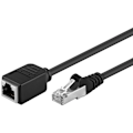 Pikkukuva 2 / 3: Goobay CAT 5e-jatkokaapeli, F/UTP, musta kuparijohdin (CU), RJ45-liitin (8P8C) > RJ45-liitin (8P8C) > RJ45-liitin (8P8C)