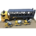 Miniatyrbillede 1 af 8: CONTRUCK Lastbil m/hænger+3 biler, lys, lyd & Try Me 1:14