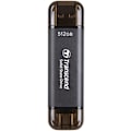 Miniatyrbild 1 av 5: Transcend Portabel SSD ESD310C USB-C 512 GB (R1050/W950) Svart