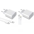Pikkukuva 2 / 5: 2-pack Laturi iPhonelle/Androidille 20W, jossa on USB-C Lightning ja USB-C - Pikalaturi