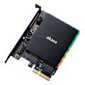 Miniatyrbillede 2 af 3: M.2 PCIe and M.2 SATA SSD adapter card with RGB light and heatsink