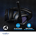 Miniatyrbillede 7 af 11: Nedis Gaming Headset | Over-Ear | Surround | USB Type-A | Fold-Away Mikrofon | 2.10 m | LED