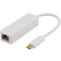 Miniatyrbillede 1 af 5: DELTACO, USB 3.1 netværksadapter, 1xRJ45, 1xUSB-C han, hvid