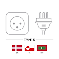 Pikkukuva 5 / 5: Goobay IEC-kabel Danmark typ K, 2 m, svart Danmarksplugg (typ K, IEC 60906-1) > C13 apparatuttag (IEC-kontakt)