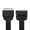 Miniatyrbillede 2 af 4: Nedis SCART-kabel | SCART Han | SCART Han | Nikkelplateret | 480p | 2.00 m | Fladt | PVC | Sort | Konvolut