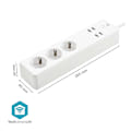 Miniatyrbillede 7 af 11: Nedis SmartLife Stikdåse | Wi-Fi | 3 x EU stik (CEE 7/3) / 4 x USB | 16 A | 3680 W | 1.80 m | -10 - 40 °C | Android™ / IOS | Hvid