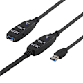 Pikkukuva 2 / 6: DELTACO aktiivinen USB 3.0-jatkokaapeli, Tyyppi A u-n,adp,15m, sininen