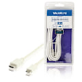 Pikkukuva 1 / 5: Valueline High Speed HDMI-kaapeli Ethernet HDMI-Liitin - HDMI Mini 2.00 m Valkoinen